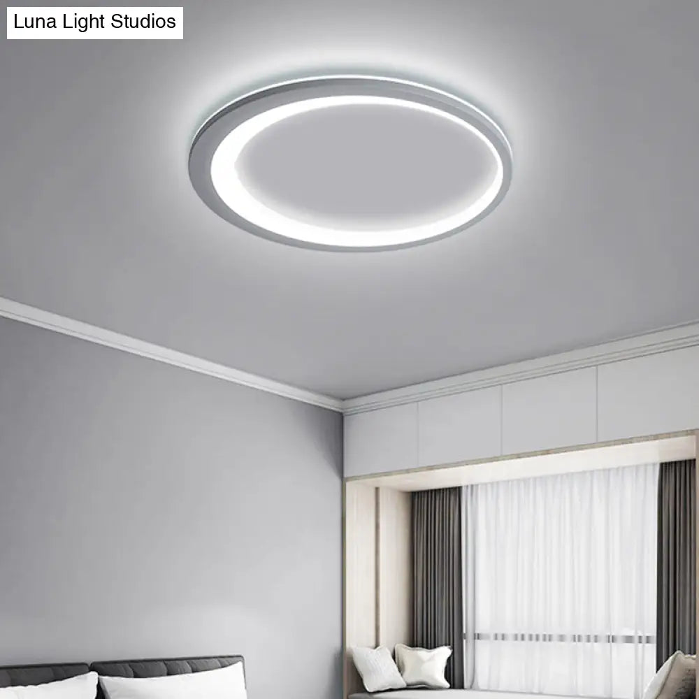 Ultrathin Flush Mount LED Ceiling Light Fixture - Nordic Style (Grey-White)