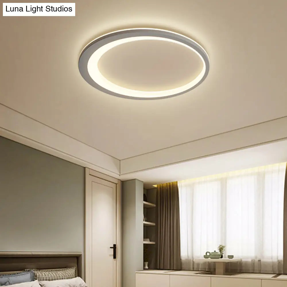Ultrathin Flush Mount LED Ceiling Light Fixture - Nordic Style (Grey-White)