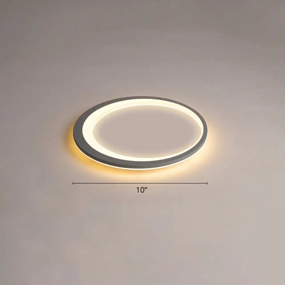 Ultrathin Flush Mount LED Ceiling Light Fixture - Nordic Style (Grey-White)