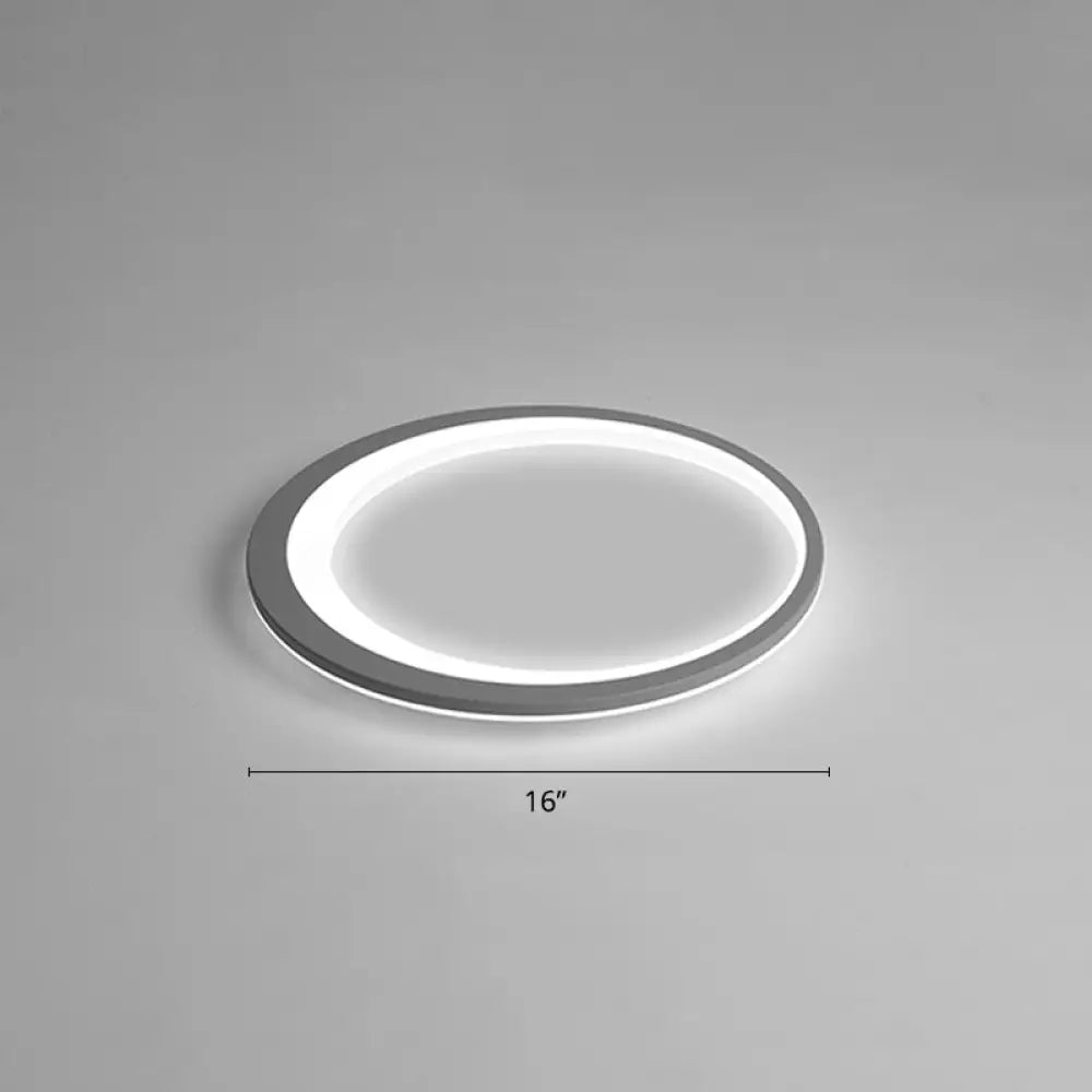 Ultrathin Flush Mount LED Ceiling Light Fixture - Nordic Style (Grey-White)