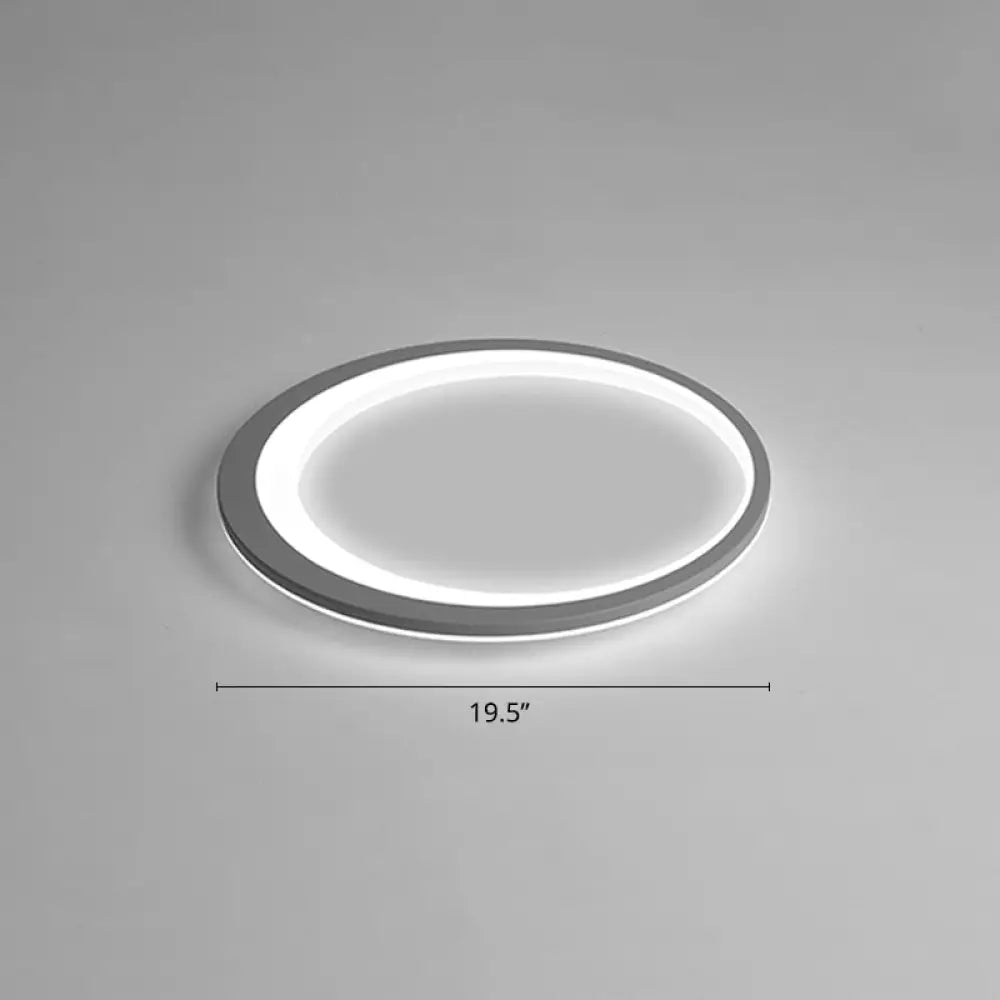 Ultrathin Flush Mount LED Ceiling Light Fixture - Nordic Style (Grey-White)