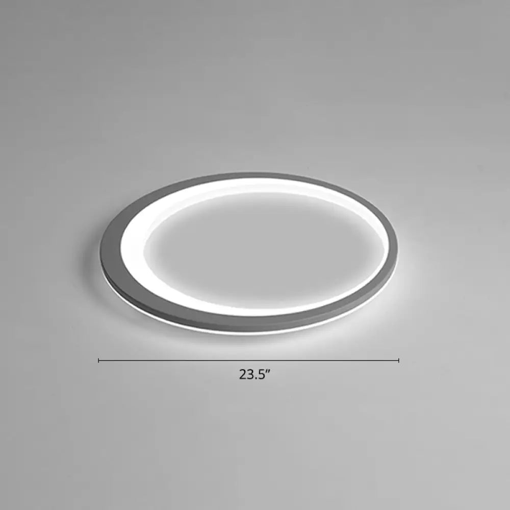Ultrathin Flush Mount LED Ceiling Light Fixture - Nordic Style (Grey-White)