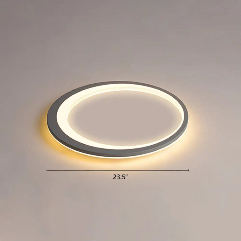 Ultrathin Flush Mount LED Ceiling Light Fixture - Nordic Style (Grey-White)