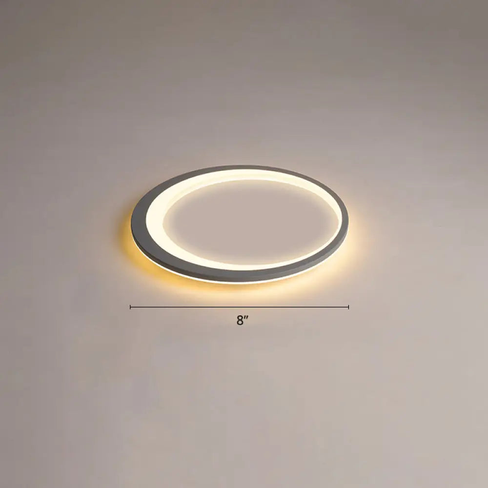 Ultrathin Flush Mount LED Ceiling Light Fixture - Nordic Style (Grey-White)