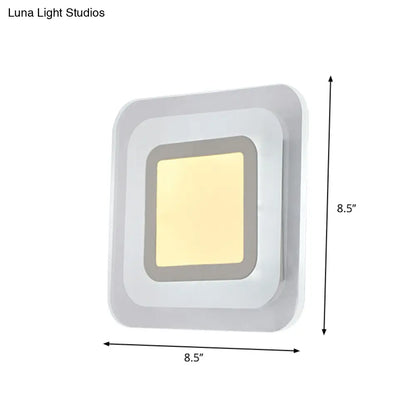 DecorBites™ DecorBites™ Ultrathin LED Wall Sconce: Stylish Square Acrylic Lamp for Living Room in Warm/White Light