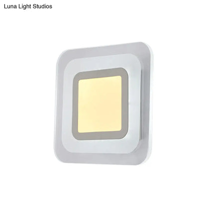 DecorBites™ DecorBites™ Ultrathin LED Wall Sconce: Stylish Square Acrylic Lamp for Living Room in Warm/White Light