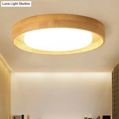 DecorBites™ DecorBites™ Ultrathin Round Wooden Nordic LED Ceiling Light - Flushmount for Bedroom