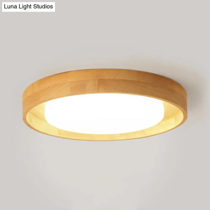 DecorBites™ DecorBites™ Ultrathin Round Wooden Nordic LED Ceiling Light - Flushmount for Bedroom