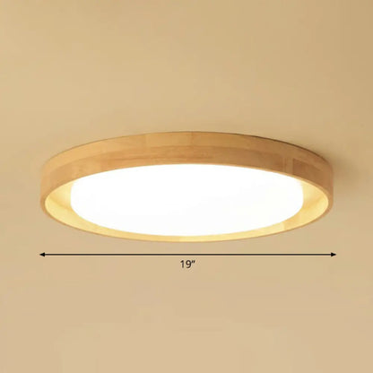 DecorBites™ DecorBites™ Ultrathin Round Wooden Nordic LED Ceiling Light - Flushmount for Bedroom