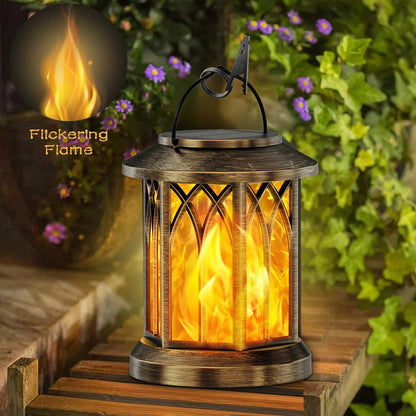 Upgraded Flickering Flame Solar Lanterns - 2 Pack