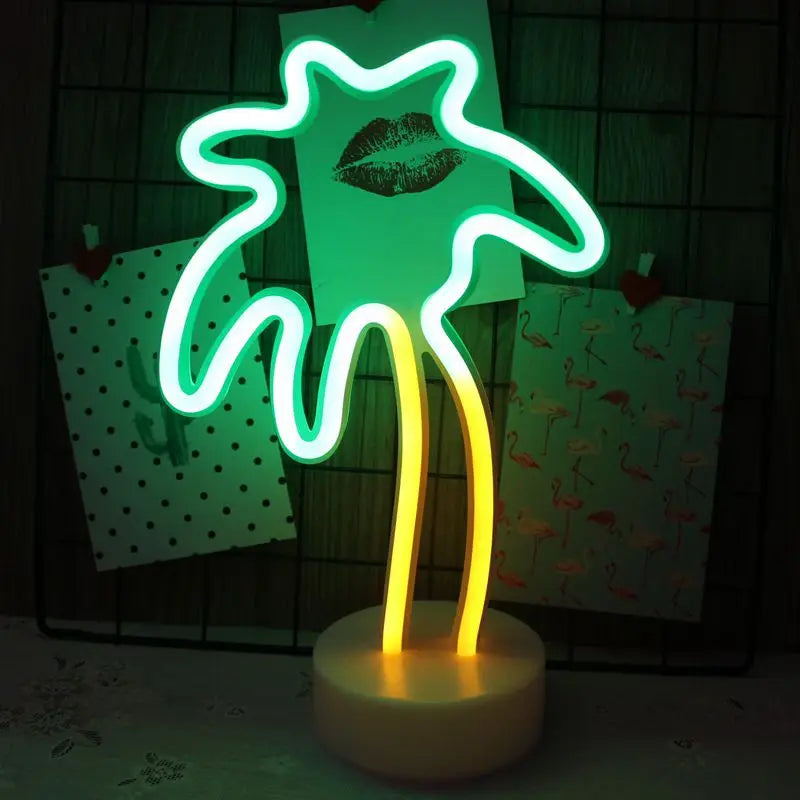 USB LED Neon Sign Light Holiday Flamingo Night Lamp Xmas Party Wedding Decoration Home Gift cloud Heart Neon Light