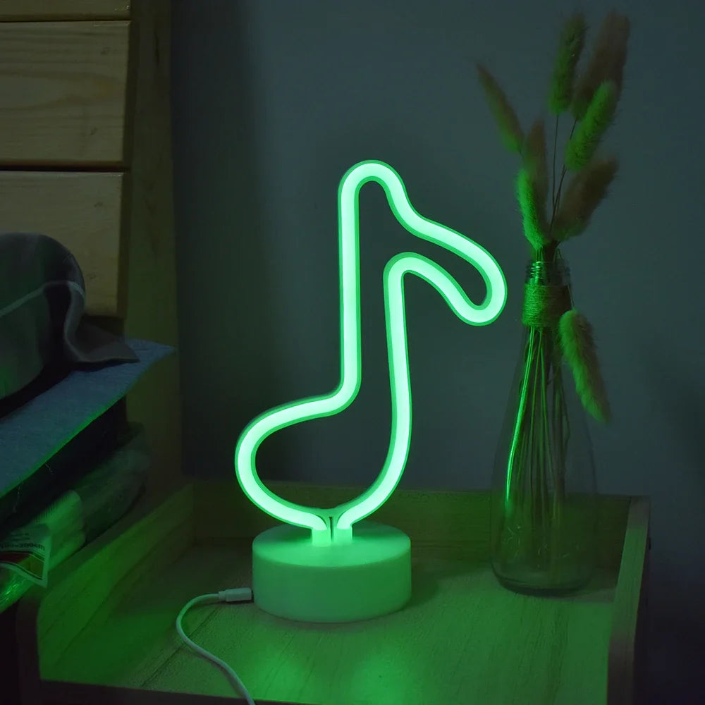 USB LED Neon Sign Light Holiday Flamingo Night Lamp Xmas Party Wedding Decoration Home Gift cloud Heart Neon Light