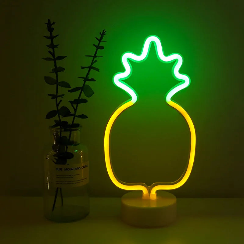 USB LED Neon Sign Light Holiday Flamingo Night Lamp Xmas Party Wedding Decoration Home Gift cloud Heart Neon Light