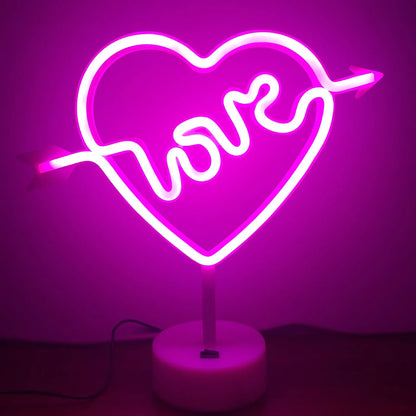 USB LED Neon Sign Light Holiday Flamingo Night Lamp Xmas Party Wedding Decoration Home Gift cloud Heart Neon Light