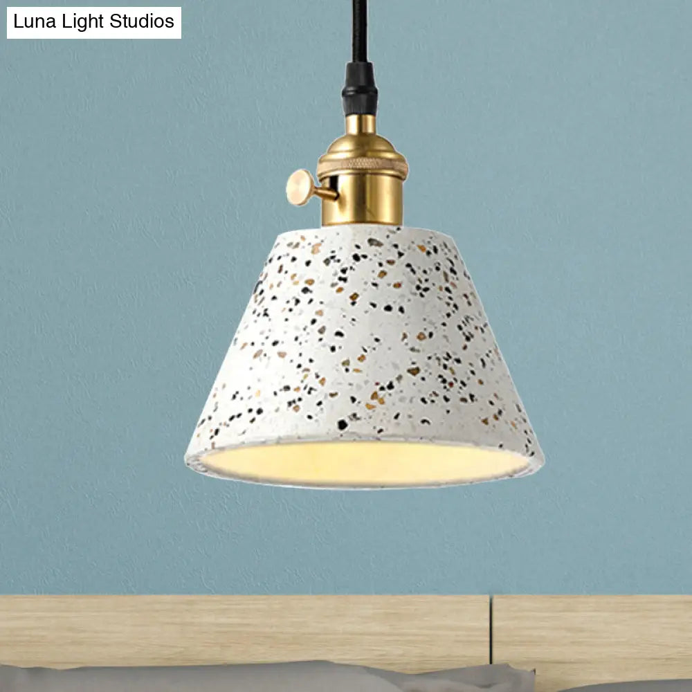 Vera - Nordic Style Black/Blue/Green Cone Concrete Pendant Lighting