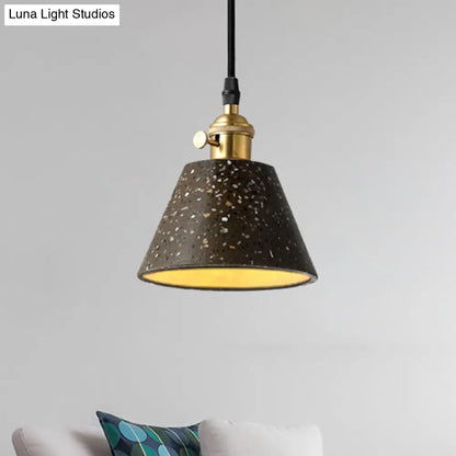 Vera - Nordic Style Black/Blue/Green Cone Concrete Pendant Lighting