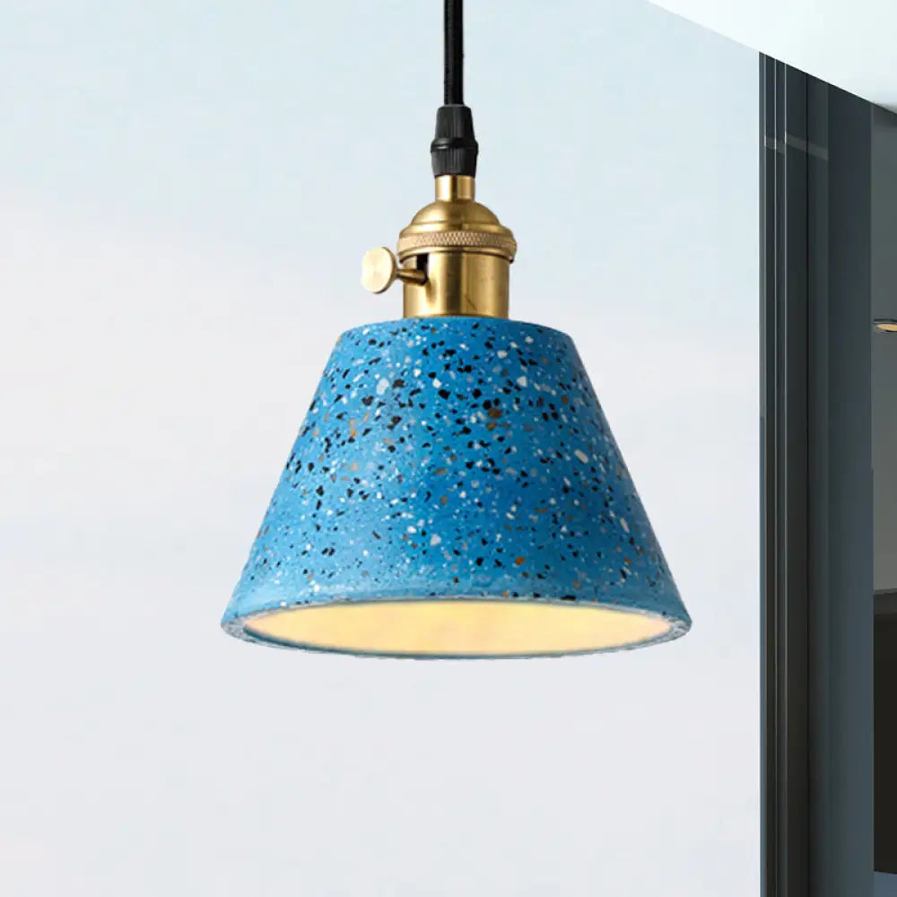 Vera - Nordic Style Black/Blue/Green Cone Concrete Pendant Lighting