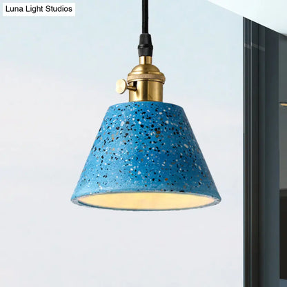 Vera - Nordic Style Black/Blue/Green Cone Concrete Pendant Lighting