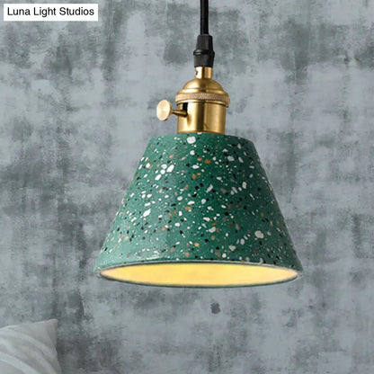 Vera - Nordic Style Black/Blue/Green Cone Concrete Pendant Lighting