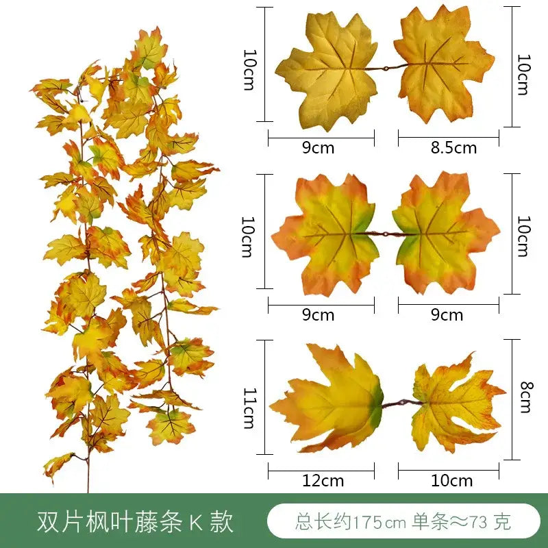 Vibrant autumn harvest hanging decoration featuring decorbites harvest home artificial maple leaf garland with natural texture