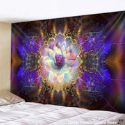 Vibrant pink and purple mandala chakra tapestry with colorful lotus and intricate patterns for bedroom wall decorbites colorful mandala