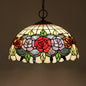 Victorian 3-Light Black Glass Pendant Chandelier - Elegant Dining Room Ceiling Light