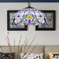 Victorian Stained Glass Dome Shade Pendant Ceiling Light - Single Light Fixture