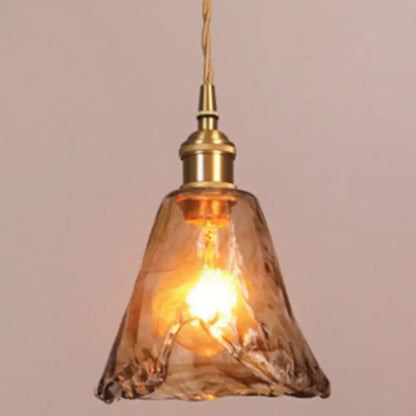 DecorBites™ vintage alabaster glass pendant lamp with warm amber textured glass and brass hardware for living room lighting