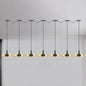 Vintage Amber Glass Pendant Lamp with Black Tandem LED and Multi-Head Design