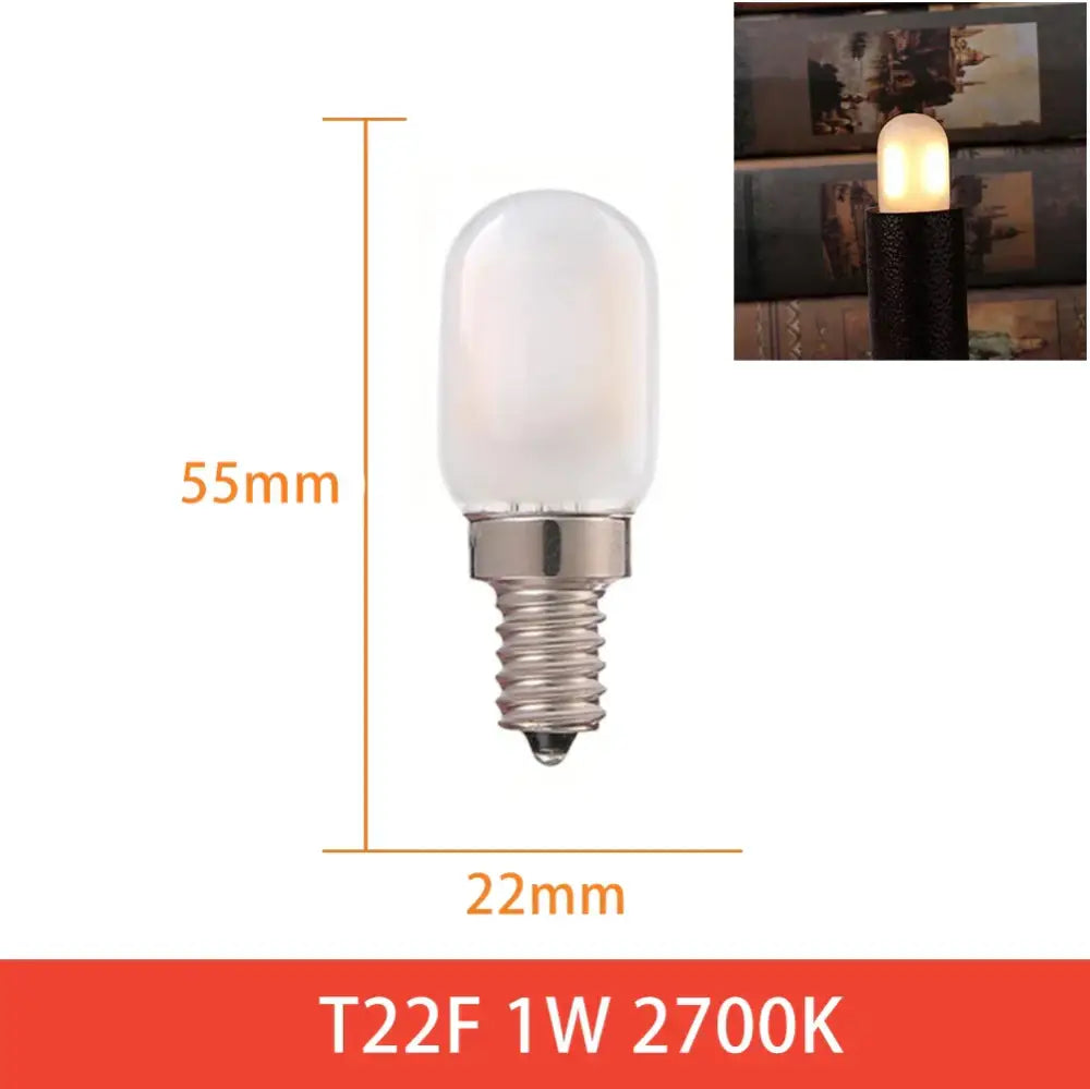 A 55mm frosted glass t29f led bulb with silver base and warm white light for vintage amber home decor by decorbites dimmable led