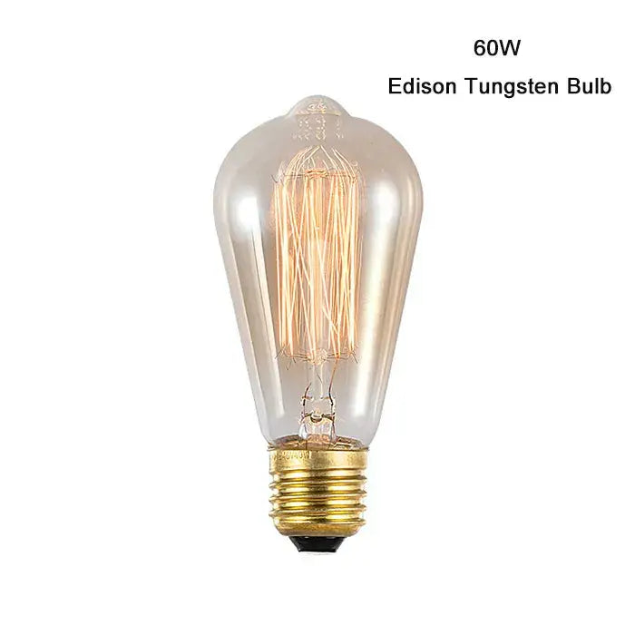 Vintage amber warm led 60w edison tungsten bulb with clear glass and visible filament for warm led spiral decorbites lighting