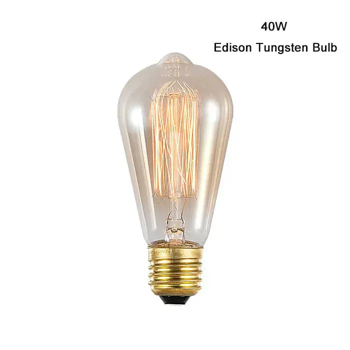 40w edison tungsten bulb with clear glass and brass base featuring amber warm led spiral filament for decorbites amber warm lighting
