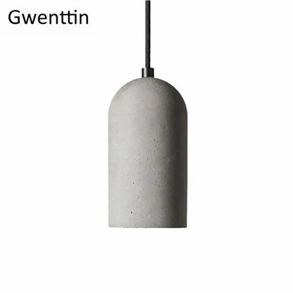 Vintage beige decorbites cement pendant lamp set of 3 with matte gray textured cement pendant lamp and black cord