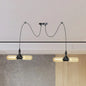 Vintage Black Capsule LED Pendant Lamp - Amber Glass, 4/6/12-Bulb, Restaurant Swag, Multi Ceiling Lighting