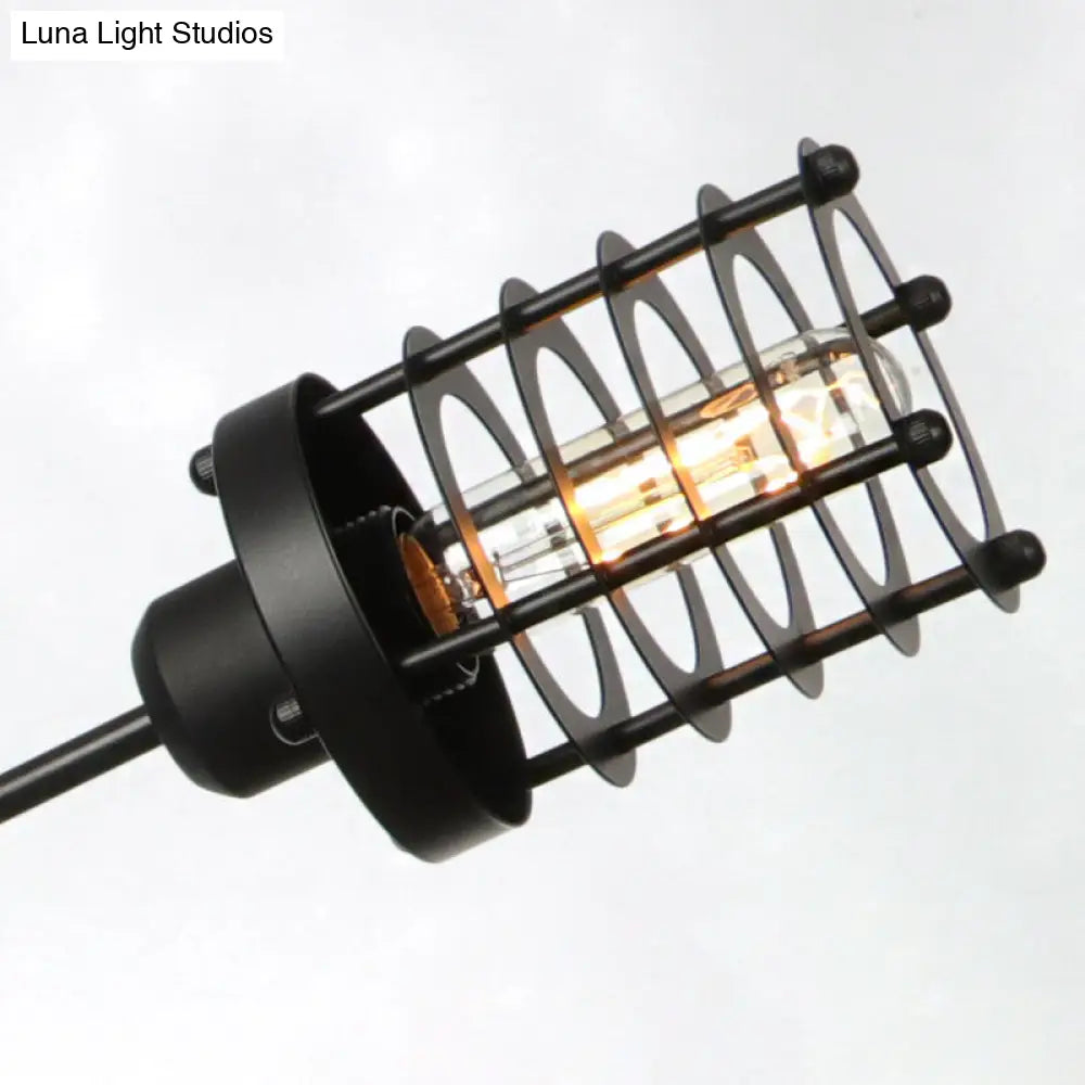 Vintage Black Chandelier Light: Starburst Metal with 9/12/15 Heads & Cylinder Frame Shade for Bedroom
