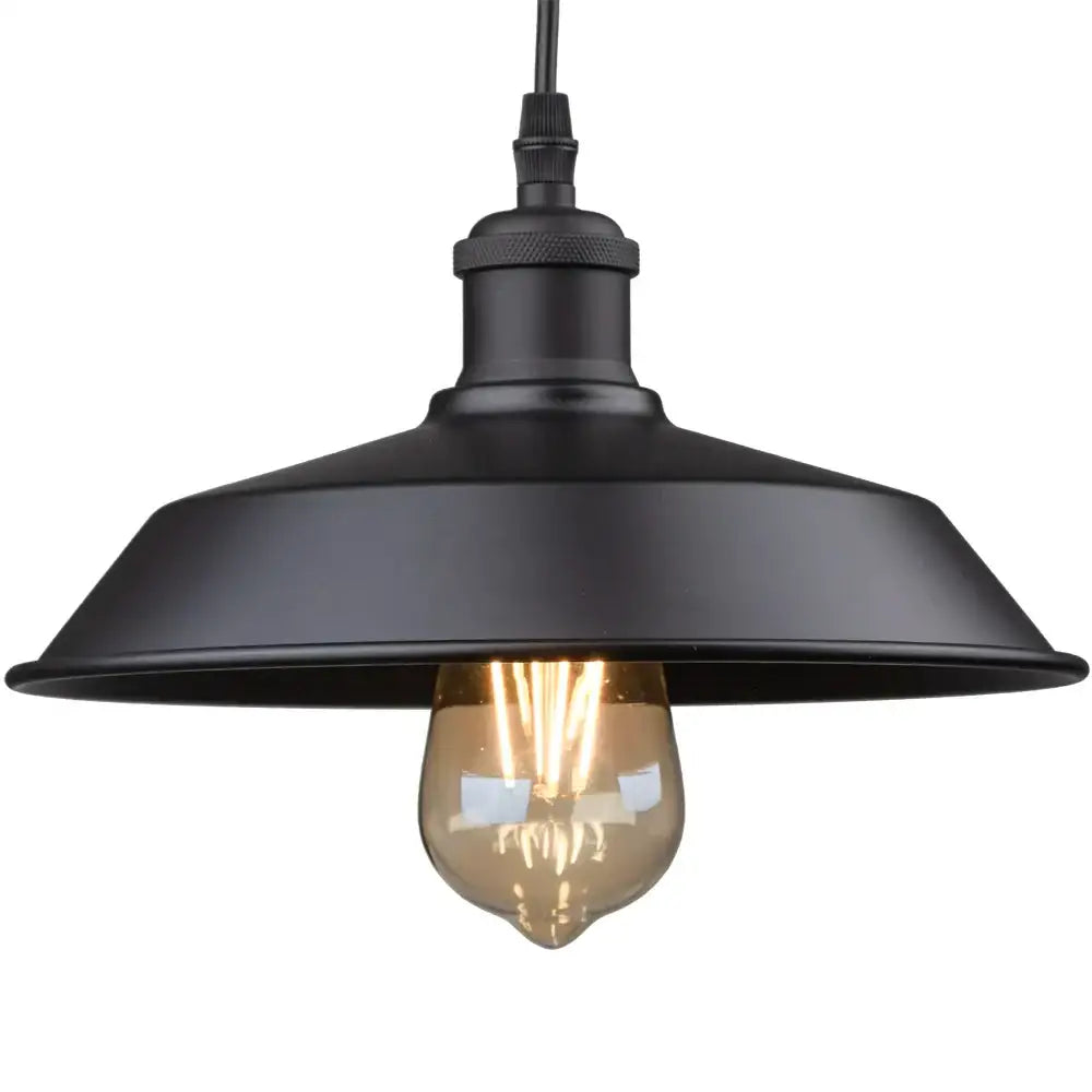 Black metal pendant light with vintage exposed bulb perfect for kitchen island decorbites black farmhouse pendant