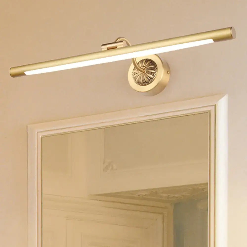 Vintage black gold wall light for bathroom vanity with gold finish led vanity light and ornate circular mounting base