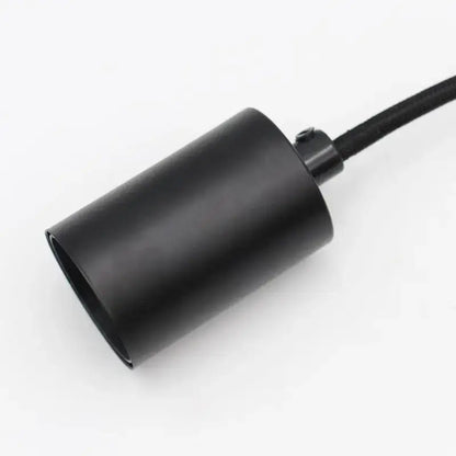 Vintage black industrial pendant chandelier featuring a black finish matte cylindrical lamp shade pendant light