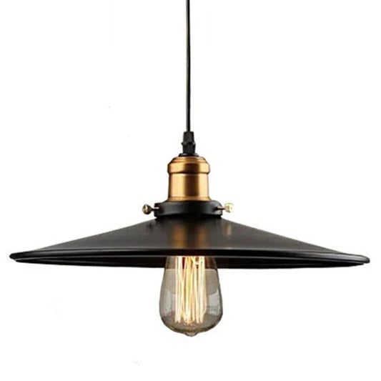 Vintage Black Iron Umbrella Pendant Light - Decorbites