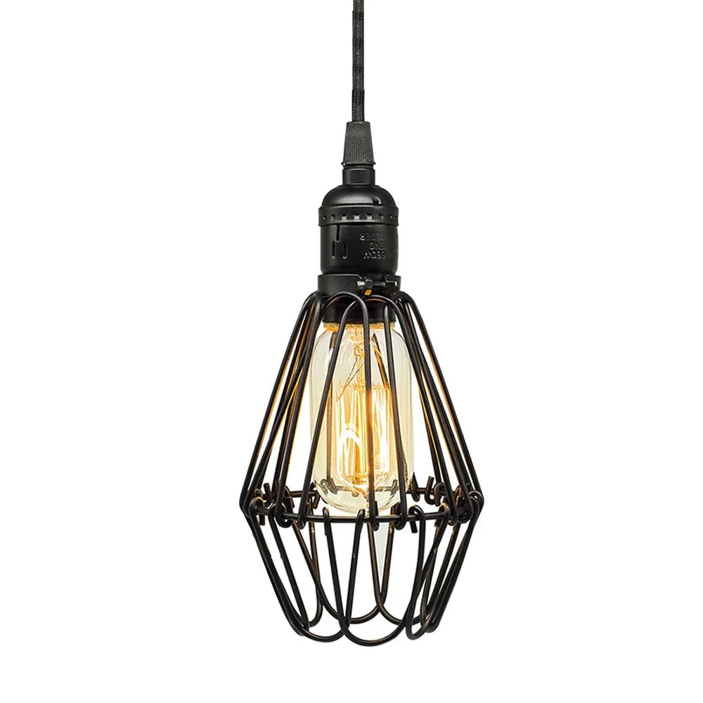 Vintage Black Metal Edison Pendant Light - Decorbites