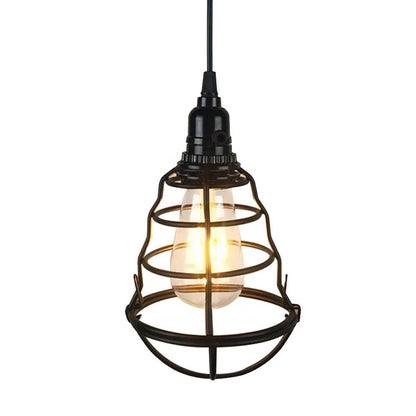 Vintage Black Metal Edison Pendant Light - Decorbites