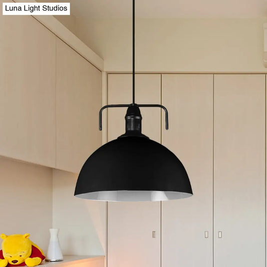Vintage Blue/Green Metal Pendant Light - 12"/14"/16" Wide, 1-Light, Indoor Hanging Ceiling Light with Cord