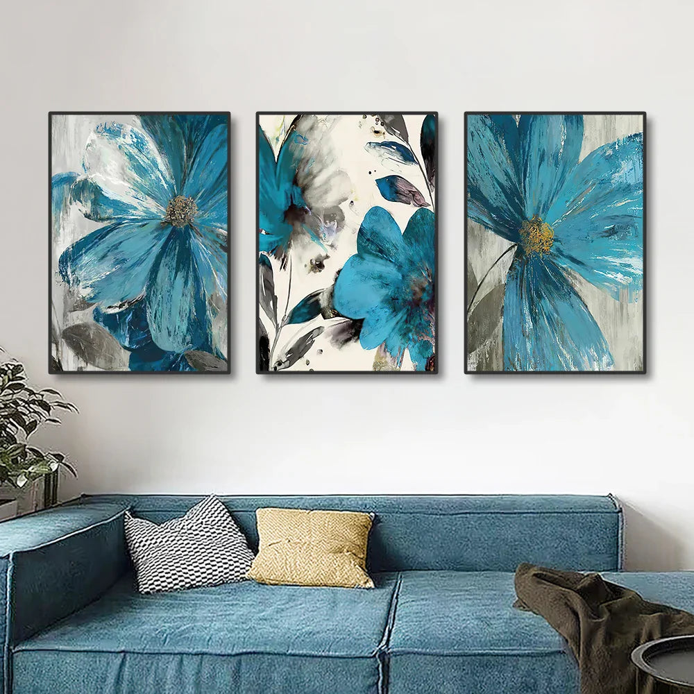 Vintage Botanical Flower Canvas Wall Art - Posters
