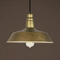 Vintage Brass Barn Pendant Light - Rustic Metal Restaurant Ceiling Hanging Lamp