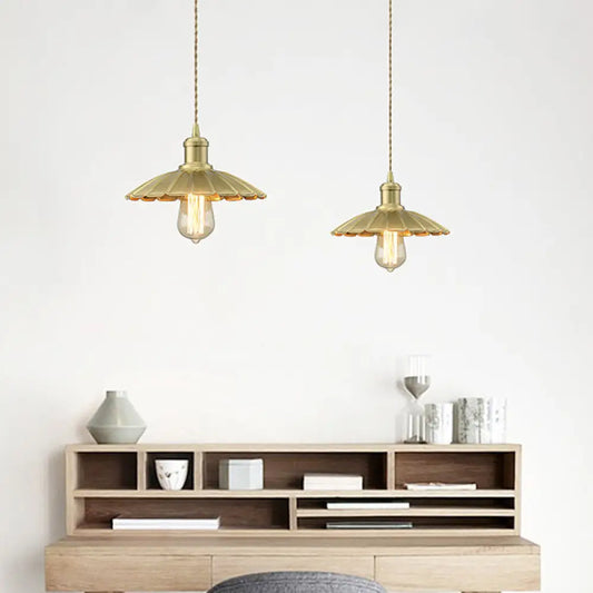 Vintage Brass Pendant Light Fixture for Dining Room Ceiling