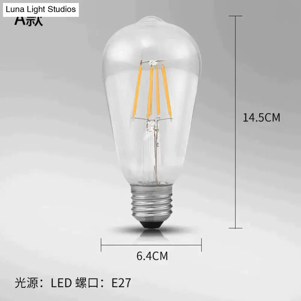 Vintage brass ribbed glass led wall lamp sconce with clear glass led filament bulb and e27 screw base for bedroom