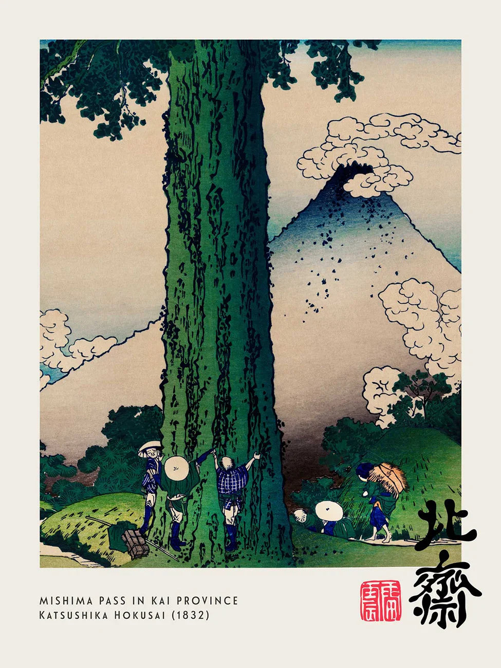 Vintage Canvas Print: The Great Wave by Hokusai - J / 20x30cm No Frame - Posters