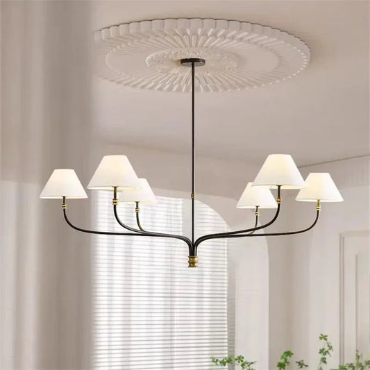 Vintage Cloth Pendant Light With Iron Finish - Decorbites