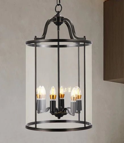 Vintage Copper Birdcage Glass Pendant Light - Decorbites