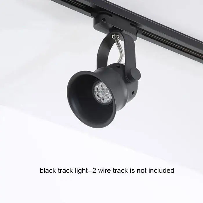 Black led track light with matte finish and adjustable head featuring five bright white leds for decorbites gu10 led track use